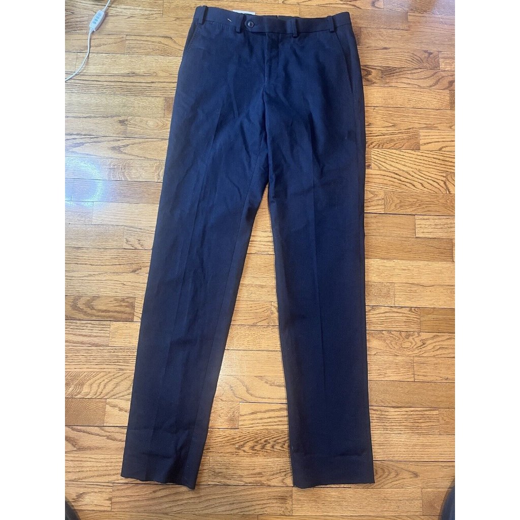 Atelier Munro Nwt Chinos / Casual Pants Size 48 32 Us Blue Cotton Twill Unhemmed